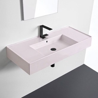 Bathroom Sink Pink Bathroom Sink, Ceramic Scarabeo 5124-54